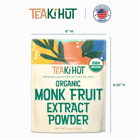 Organic Pure Monk Fruit Sweetener, 4oz, 100% Monk Fruit Extract Powder for Keto and Paleo Diet, Zero Calories
