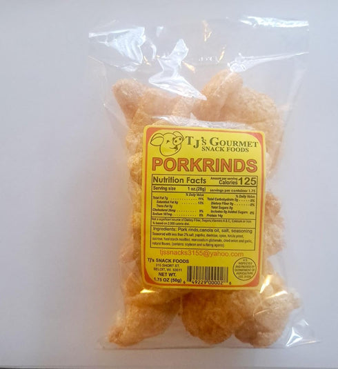 TJ's Gourmet Pack (5 Sample of Pork Rinds & Cracklins Bags)