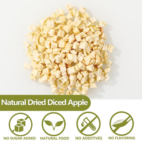 Apples,10 Oz /283g,1 100% Premium Dried Diced Ingredient Made with Natural Apple, No Sugar Added Dehydrated Apple, No