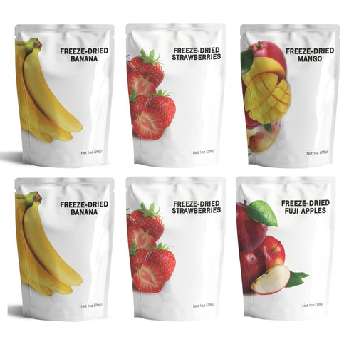 Wise Harvest Freeze-Dried Family Fruit Bundle Six 1oz Packs | Single Ingredient