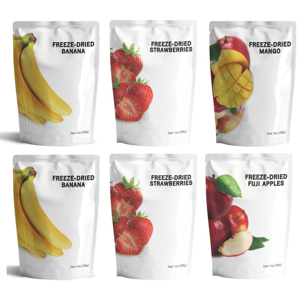 Wise Harvest Freeze-Dried Family Fruit Bundle Six 1oz Packs | Single Ingredient