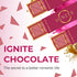 60% Ignite Chocolate Bars - Premium Strawberry flavor Chocolate Squares for Couples - Cocoa, Vegetarian - Crafted