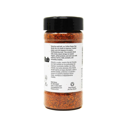6.5 oz Badia Coffee Pepper Seasoning, - Chili Pepper, Coffee, Garlic, Brown Sugar Blend for Smoky Sweet Rub, Gluten