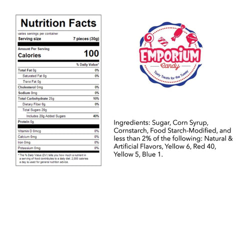 EMPORIUM CANDY TASTY TREATS FOR THE TUMMY 1 lb Spice Drops Gumdrops Candy Old Fashioned Assorted Spice Jellies , Chewy