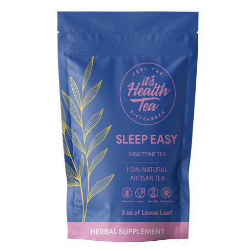 Sleep Easy Herbal Tea with Chamomile, Lavender, Lemon Balm, Valerian Root, & Passion Flower