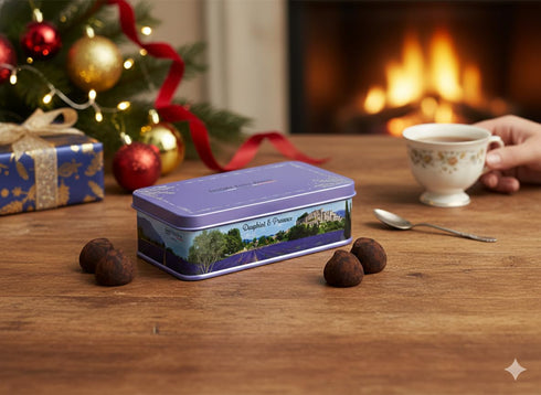 Jacquot 20pc French Cocoa Truffles in Collectible Provence Gift Tin - Premium Gourmet Chocolate Candy - Authentic