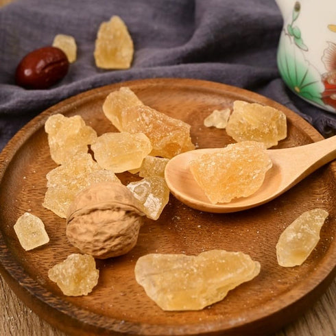 DragonDish 14 oz (400g) Yellow Rock Sugar, Rock Sugar For Pho, Natural Sugar Crystals, Gold Sugar Crystals
