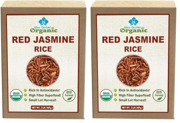 Organic Thai Red Jasmine Rice - Gluten Free - Preservative Free -