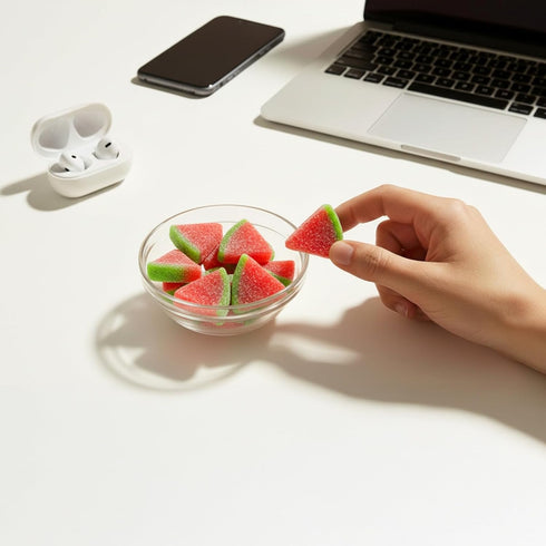 Gummy Gummies 14 Watermelon Slice Cup (Halal) - Mixed Candies Assortment Bag - Individually Wrapped - Sweet and Chewy