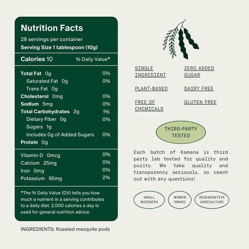 100% Immunity, (28 Kamana Caffeine Free Coffee Alternative - Mesquite, Medium Roast Coffee Substitute - Smooth & Rich