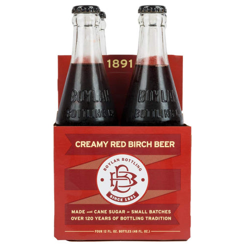 4-pk, 12 oz Boylan Bottling Co, Creamy Red Birch Beer, fl
