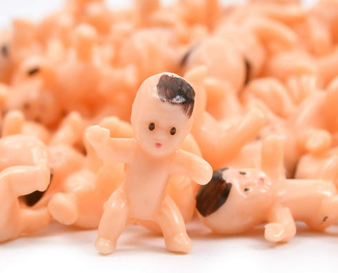 Lamoutor 200 Pieces Mini Plastic Babies Mixed Race for Baby Shower Party Favor Supplies, 1 Inch