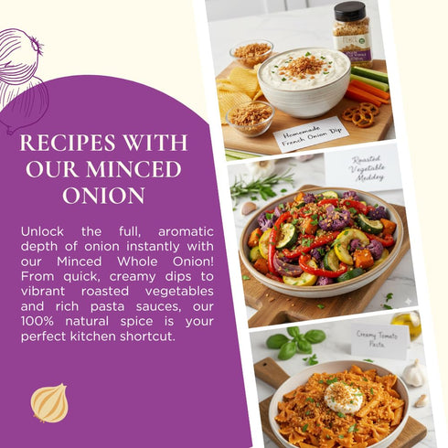 7 oz (200 Pride of India- Minced Onion gm)- Ready to Use Fresh Onion- Time Saving Sweet & Salty Flavoured Ingredient