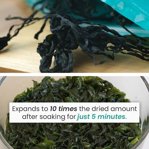 Chung Jung One O'Food Dried Seaweed - Korean Miyeok Baby Wakame Cut Flakes, 50g, Pack of 2