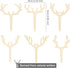 30 Pieces Antler Cupcake Toppers, Wooden Reindeer Cake Topper for Christmas, Rustic Birthday Party Favors