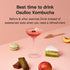 10 1.76oz OSULLOC Kombucha Tea LycheePeach (Lychee & Peach Blending), Sparkling Powdered Mix Beverage, No added sugar