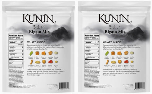 Generic (Pack 2) 20 oz of KUNIN Rigato mix, Premium Asian Cracker Made With Thai Jasmine Rice, - Low Sugar, Low Fat, No
