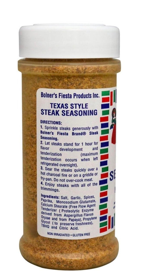 Bolner's Fiesta Set 7oz 7oz) Seasonings Flavor Pairing (Texas Style Steak & Seasoned Meat Tenderizer