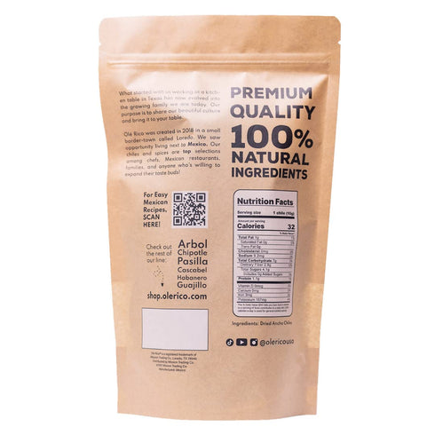 RICO RICO Dried Ancho Chiles 4 Oz - Premium 100% Natural Dried Chili Peppers for Salsas, Mole, and Enchiladas
