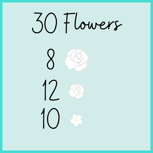 60 White Icing Flowers by Simply Sucr | Small Edible Sugar Roses | Wedding Cake Decorations & Favors | Royal Icing