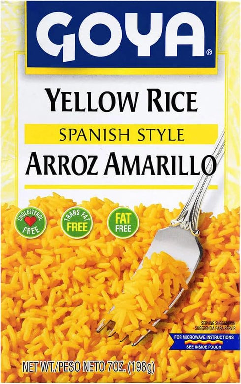 Vinsofi Pack 7 oz (3 Pack) Goya Spanish & Mexican Style Rice Variety Yellow Rice (Spanish Style), Mexican Rice Chicken