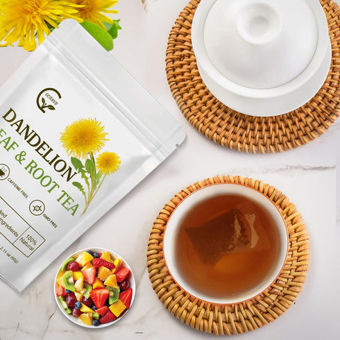30 Organic Dandelion Leaf & Root Tea, Supports Kidney Function and Healthy Digestion, Caffeine Free, Tea Bags