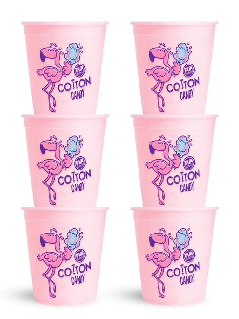 Fun Sweets Cotton Candy 6-Pack - Pink CottonCandy in 1.5 oz Tubs
