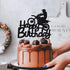 Qerleny Black Flash Happy Birthday Cake Topper, Sports Theme Cake Decoration for Birthday Party