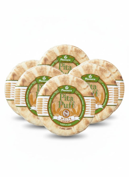 Generic Phoenicia Arabic Pita Bread Puff Fresh White Bread, Medium 9pcs, 20oz, 567g