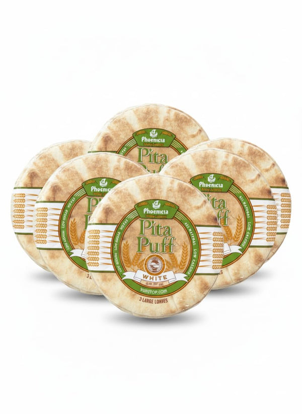 Generic Phoenicia Arabic Pita Bread Puff Fresh White Bread, Medium 9pcs, 20oz, 567g
