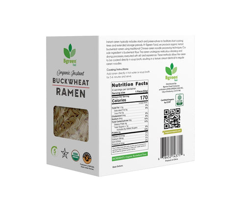 (1 Big Green Organic Food - Organic Instant Buckwheat Ramen, USDA Organic, Add Directly to Broth, Ready to Eat Meals