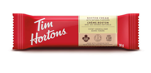 5 Count, 150g/5.25 oz. Tim Hortons Boston Cream Granola Bars, Peanut Free, Box