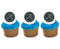 Hockey Puck Ring Cake Cupcake Topper (24-Pack)
