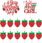 Red Glitter Berry Sweet Baby is on the Way Cake Topper -