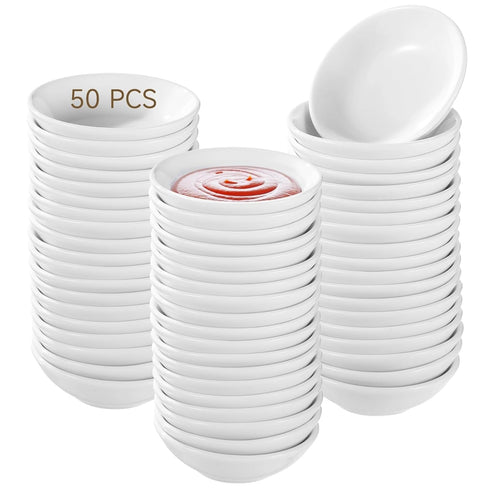 NIMBLOOM 50 2.9 1 PCS Round Ceramic Sauce Bowls, x in Ceramic Dipping Sauce Cups, Small Seasoning Dish Sauces