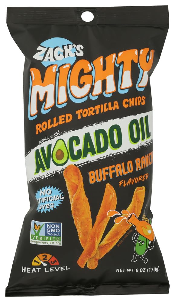 Zack'S Mighty Chips Tortilla Rolled Buffalo Ranch, 6 Ounce