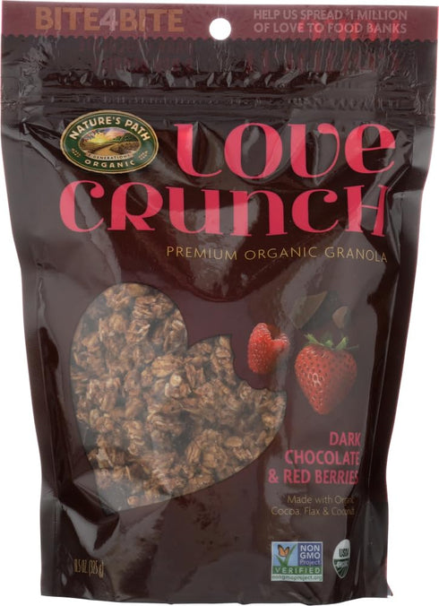 BFYSYO Nature's Path, Love Crunch, Premium Organic Granola, Dark Chocolate & Red Berries,
