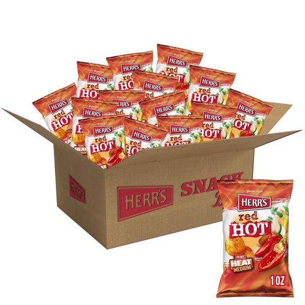 Herr's Red Hot Potato Chips, 1 Ounce (Pack of 36 Bags) Crispy
