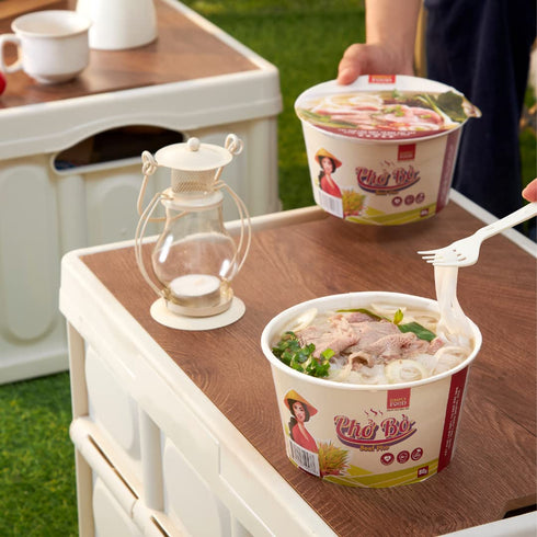 9 80g (Pack 9) SIMPLY FOOD Instant Vietnamese Beef Pho Noodles (Ph B) - BOWLS/ each Authentic Pho Rice Noodles in a