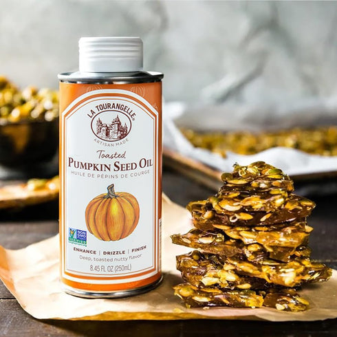 8.45 oz (Pack 2) La Tourangelle, Toasted Pumpkin Seed Oil, Great for Cooking, Salad Dressings, Pastas, and Spreads