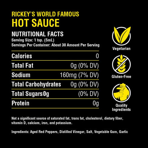 Famous RICKEY'S Hot Sauce - Original Flavor
