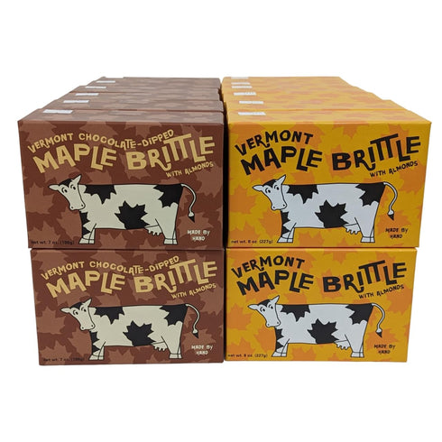 Sweet on Vermont 8oz Vermont Maple Brittle with Almonds Gift Box Gourmet Handcrafted Small Batch Nut Brittle Made