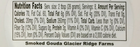 Glacier Ridge Farms 8oz Smoked Gouda Gourmet Spreadable Cheese (One Cup)