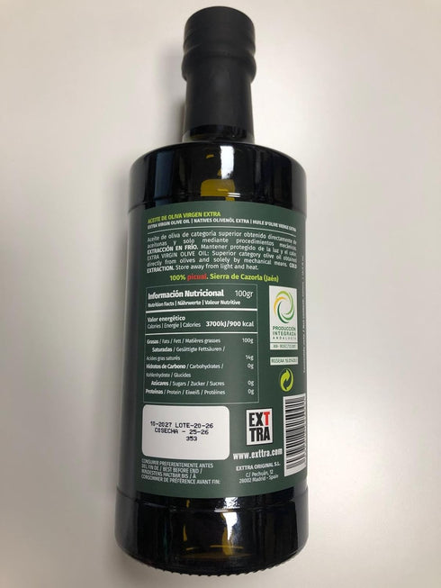 Exttra 500 ml 16.9 Oz Original - Extra Virgin Olive Oil Early Harvest (Picual Variety) - / Fl