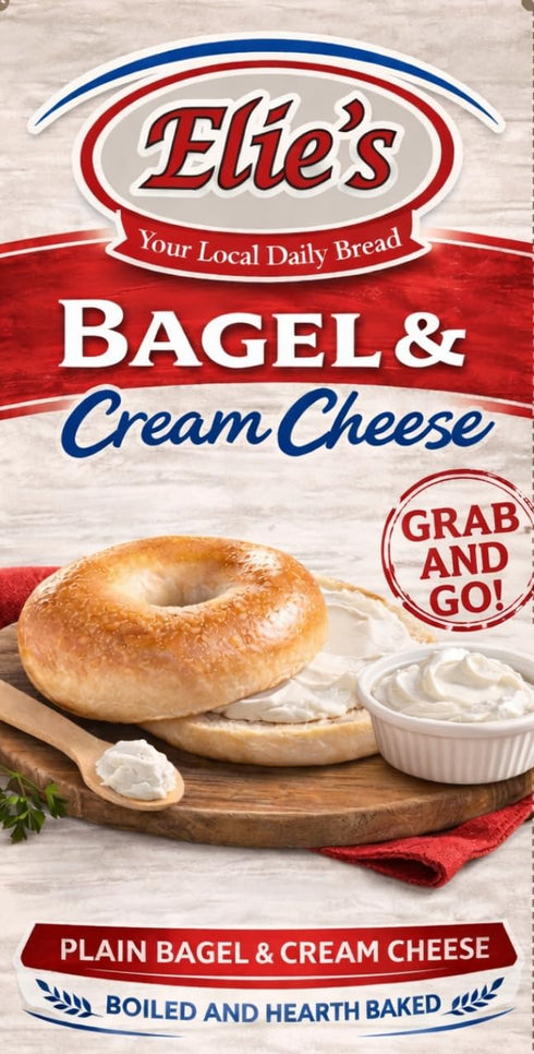 Elie's Bagels-40 Plain total individually wrapped Extended shelf life Bagels