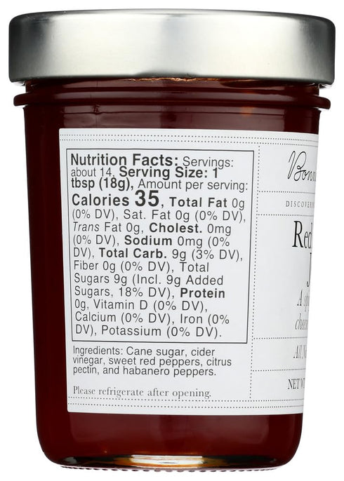 8.75oz All Natural Jam, Red Pepper Jelly