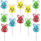 Fruidles Happy Easter Bunnies Lollipops Suckers, Colorful Easter Eggs, Yellow Bunny Rabbit,
