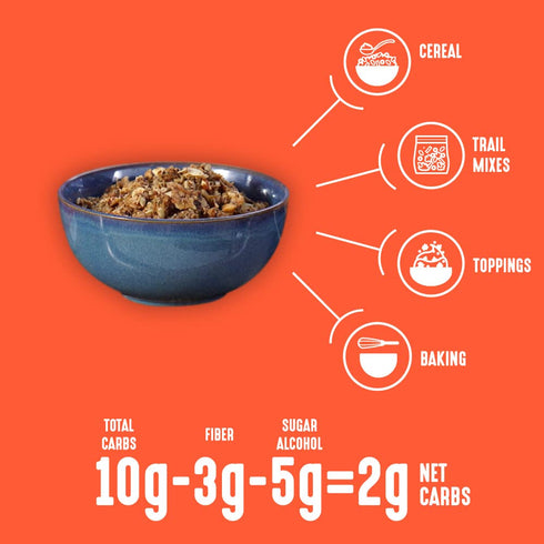 (11 Oz) Lakanto Cinnamon Almond Crunch Granola - Delicious Snack, Quick Breakfast Cereal, Keto Friendly, Monk Fruit