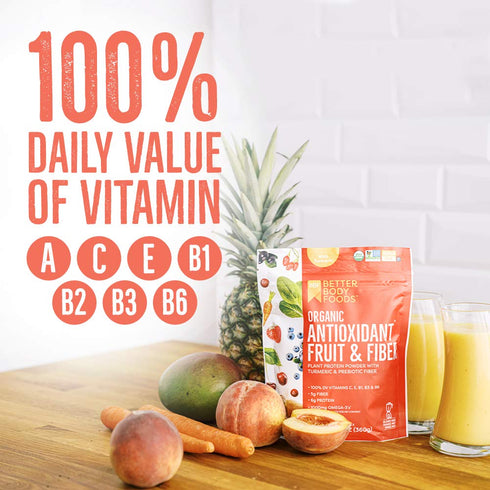 BetterBody Foods Organic Antioxidant Fruit and Fiber Superfood Blend, 12.7 Ounce Powder