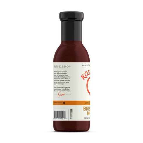 Kosmo’s Q Brisket MOP | Sweet & Savory Beef Brisket Marinade | Best Barbeque Meat Mop | Moisture, Flavor, & Tenderness | Seasoning & Marinade | All-Natural & Gluten-Free | 13.5 Oz